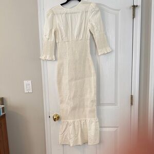 Reformation Cream Midi Dress